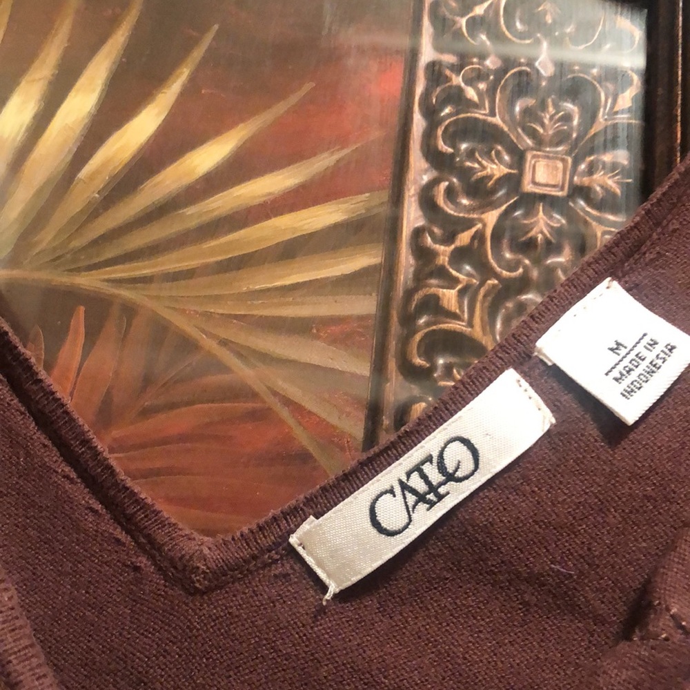 Cato Gently worn sequins top. Good condition. No stains,flaws or piling. Brown - Picture 5 of 11